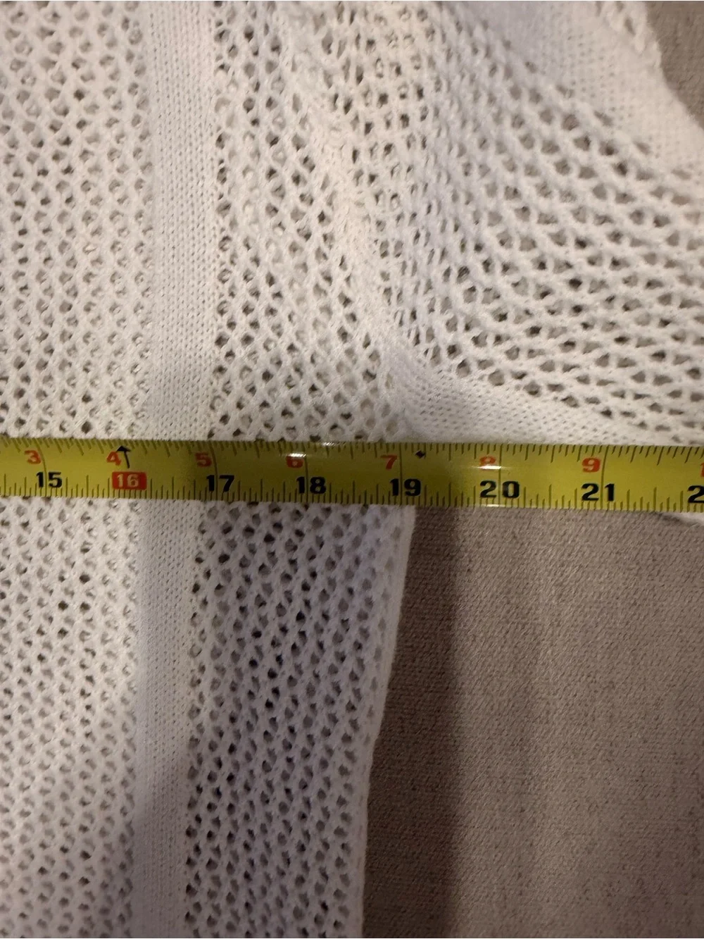 Michael Kors White Hooded Open-Knit Button Cardigan